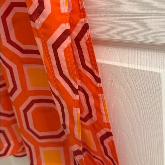 Tory Burch Long Striped Geometric Dress Size M Cotton Kaftan Swim Beach Cover - Picture 9 of 15